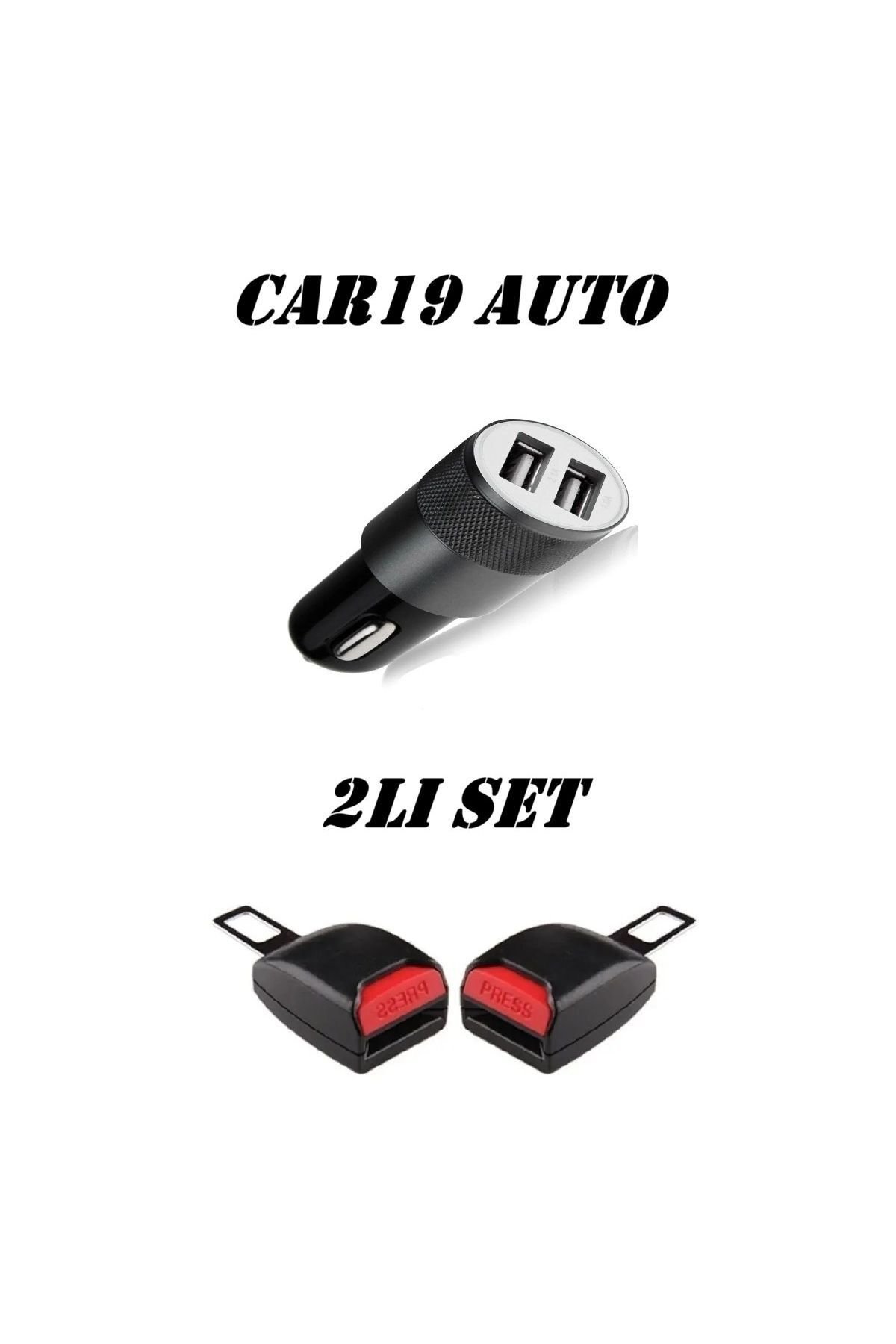 2li Set Araç Çakmaklık Şarj Soketi 3.4a Oto