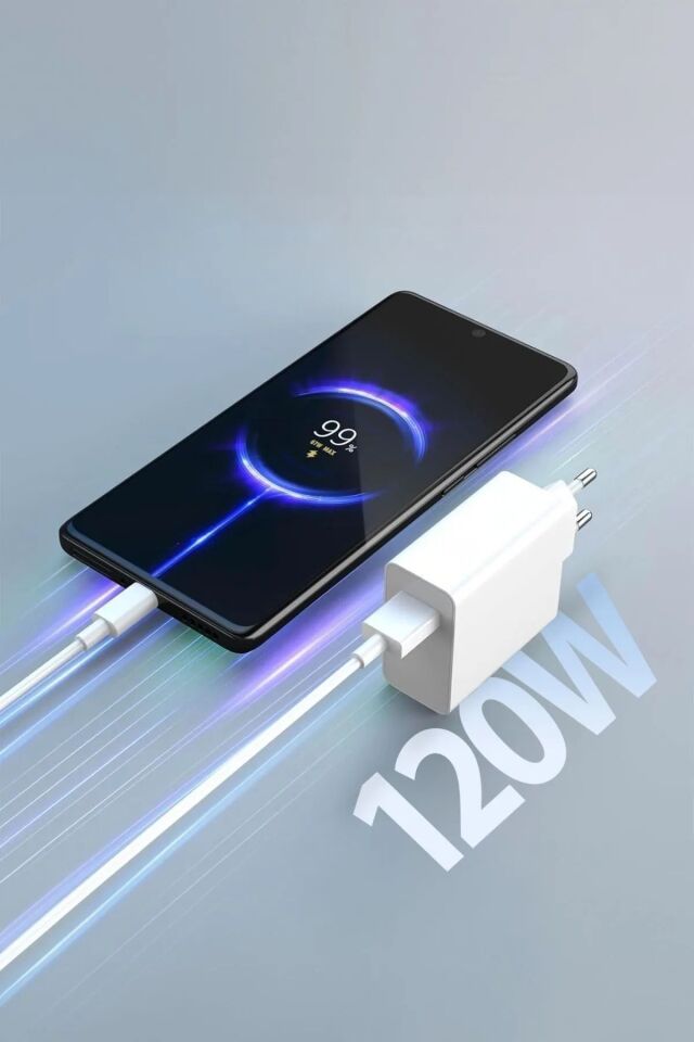 120 Watt Samsung Redmi Huawei Uyumlu Turbo Hızlı Şarj Cihazı Fast Dualcom Şarj Seti