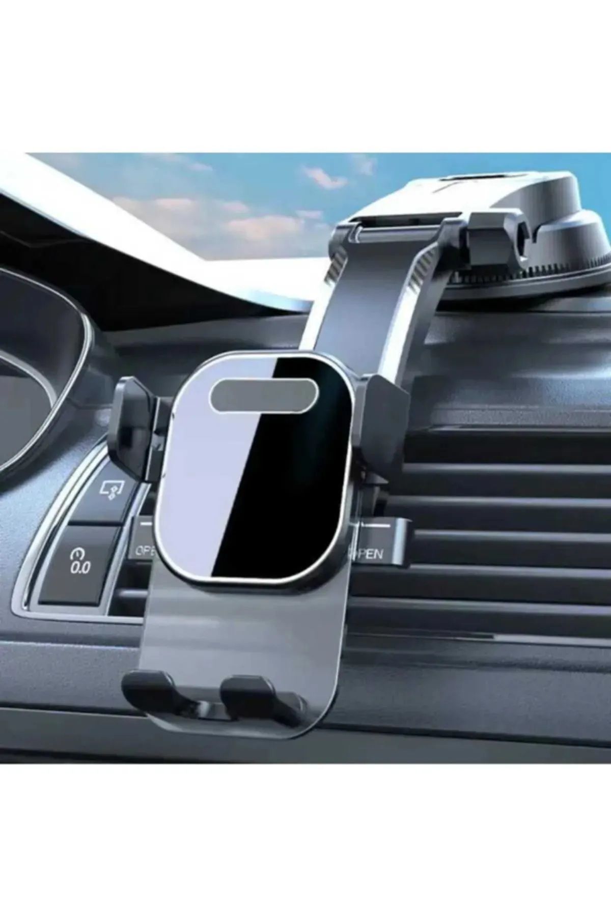 Fiat Fiorino Araba Telefon Tutucu Fiber Karbon 360° Dönebilen Kaliteli Vakumlu Araç Telefon Tutucu