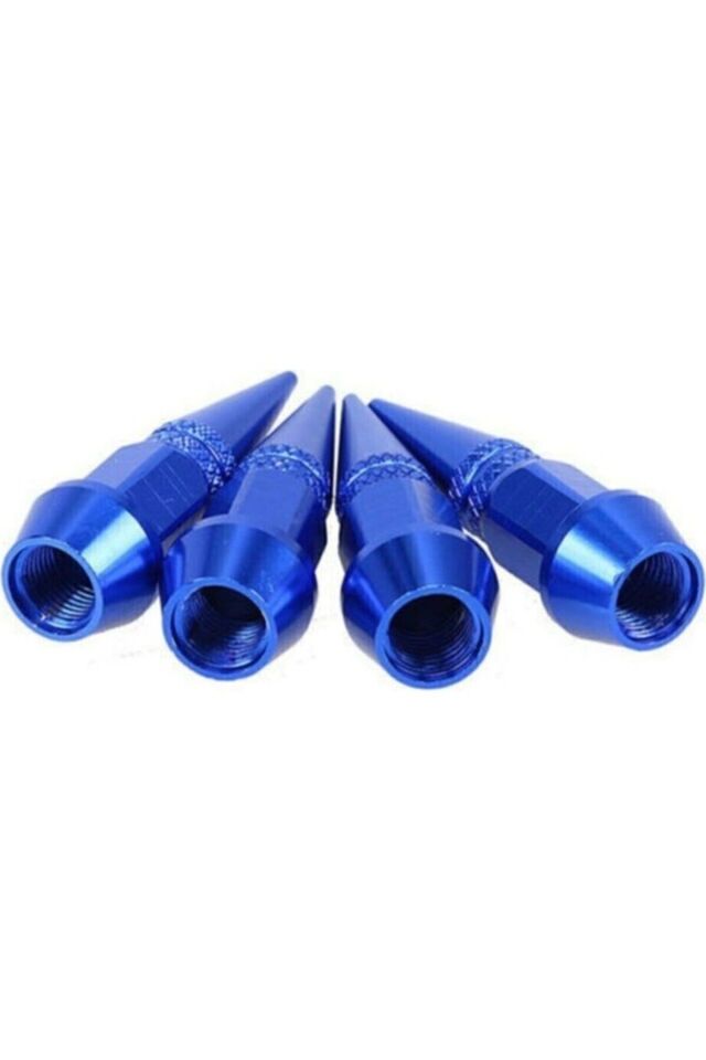 Alüminyum Sivri Sibop Kapağı Mavi 4'lü 60MM