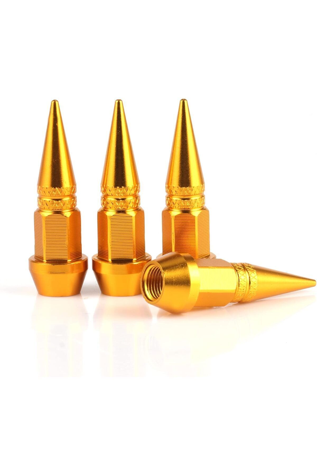 Alüminyum Sivri Sibop Kapağı Gold 4'lü 60MM