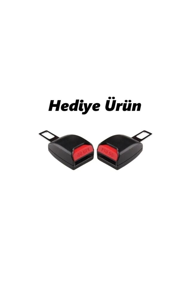 Kırmızı Güllü Çiçekli Şeffaf Vites Topuzu ( Emniyet Kemer Tokası Hediye )