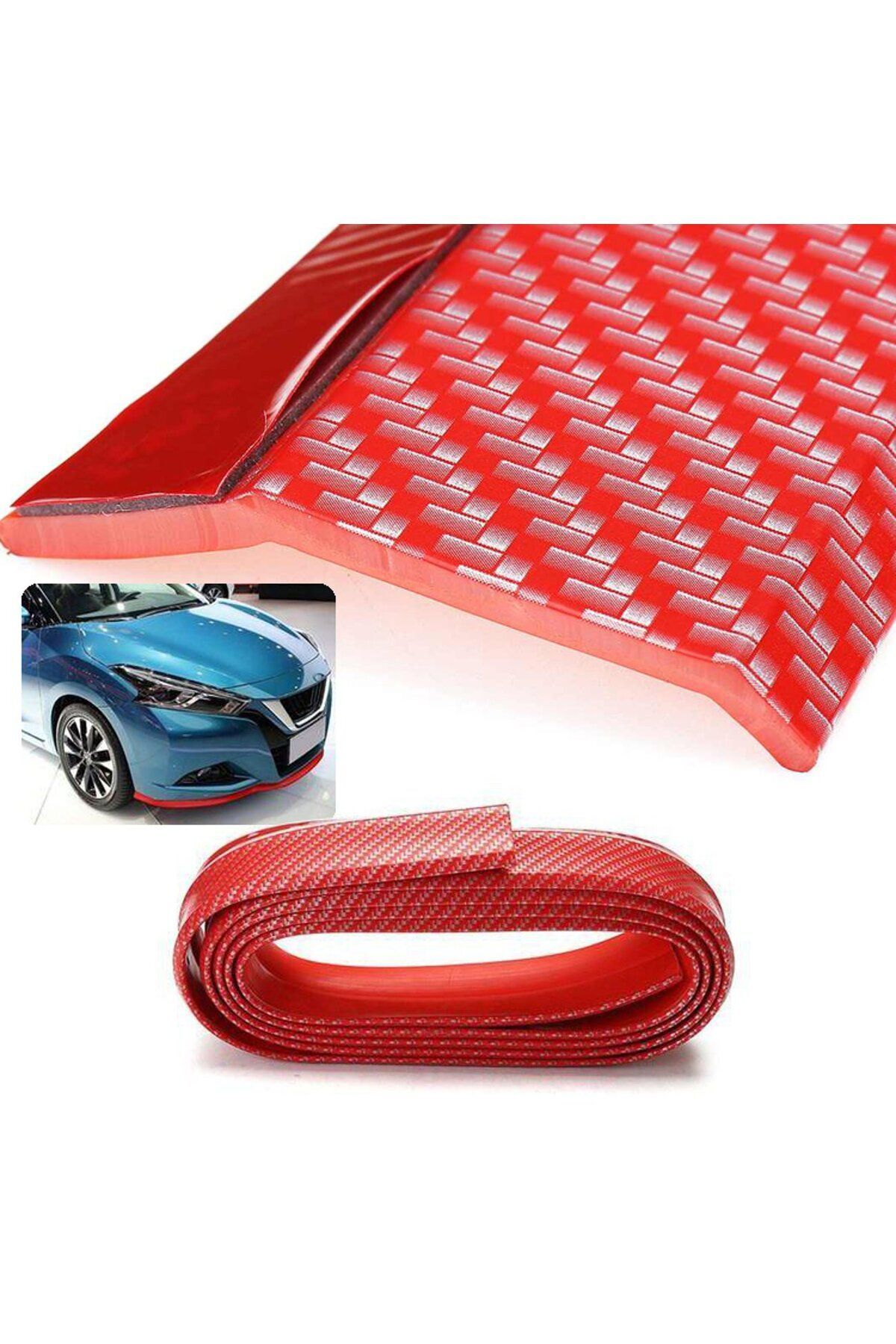 Samuraı Ön Tampon Lipi Karbon Kırmızı Tampon Koruma Ez Lip Samurai