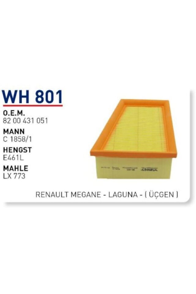 Wh801 Oem 8200431051 Renault Megane Laguna Hava Filtre