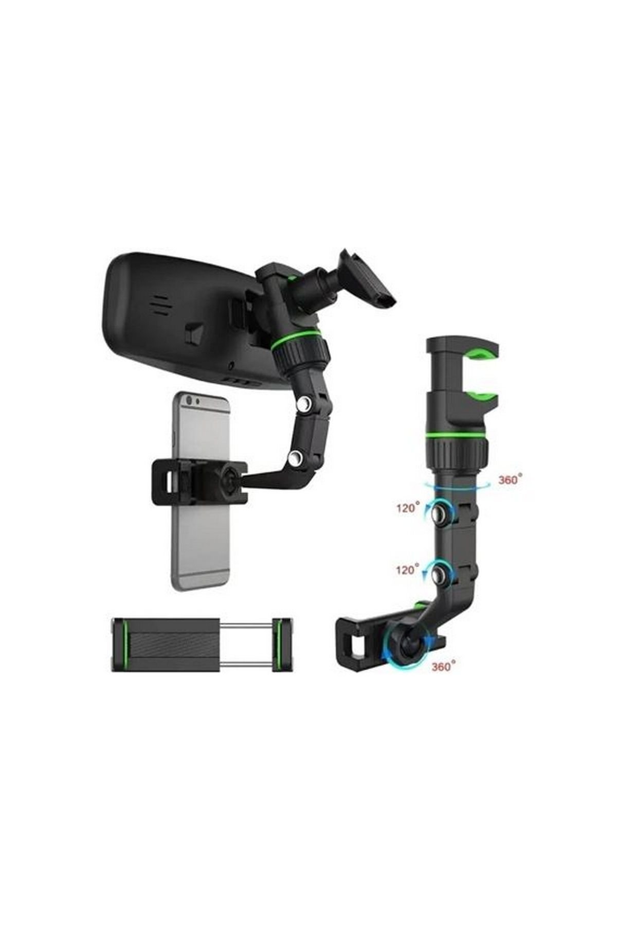 Araç Içi Dikiz Aynası 360 Derece Telefon Tutacağı-yeni