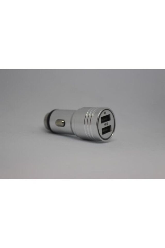 Çakmaklık Oto Araç Hızlı Şarj Aleti Usb Çift Girişli Çakmaklık Şarjı Metal Gövde Metal Araç Başlık
