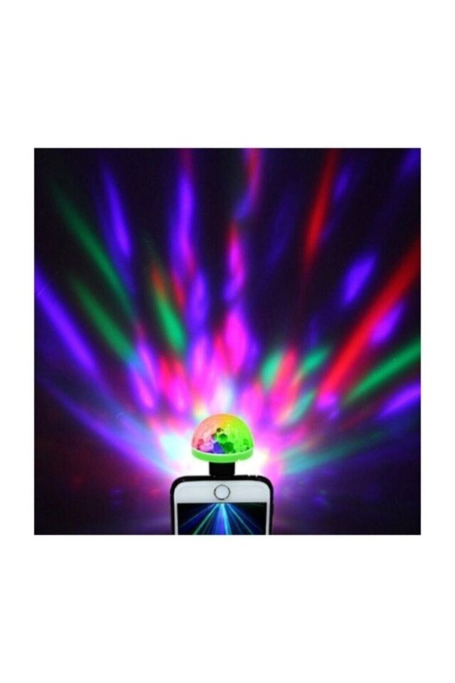 Müziğe Ve Sese Duyarlı Usb Girişli Araç Içi Mini Disko Topu Parti