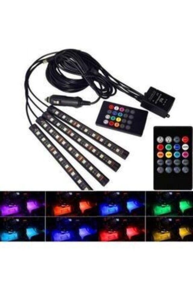 12 Led Ayak Altı Led Lamba Sese Müziğe Duyarlı Esnek Su Geçirmez