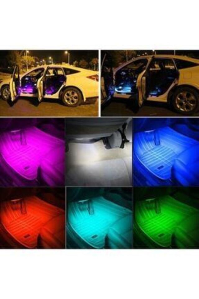 12 Led Ayak Altı Led Lamba Sese Müziğe Duyarlı Esnek Su Geçirmez