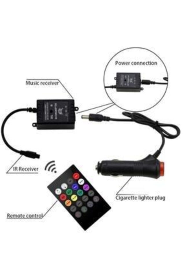 12 Led Ayak Altı Led Lamba Sese Müziğe Duyarlı Esnek Su Geçirmez