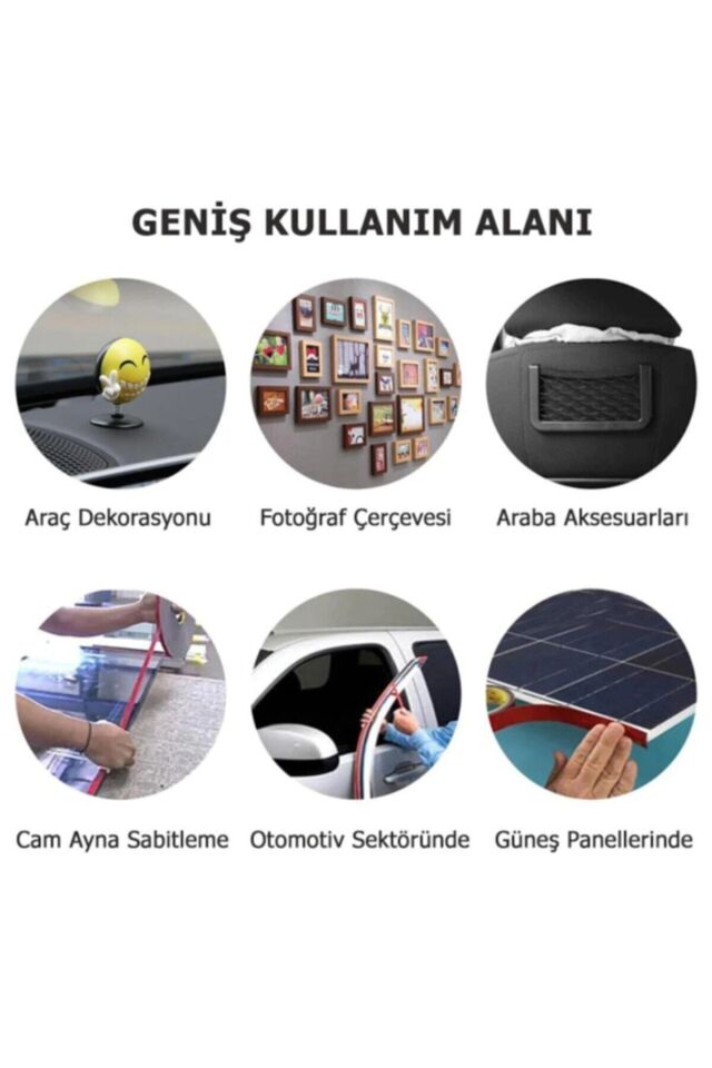 Süper Güçlü Çift Taraflı Akrilik Şeffaf Silikon Bant 10mm-5 Metre - Süper Güçlü Yapıştırıcı