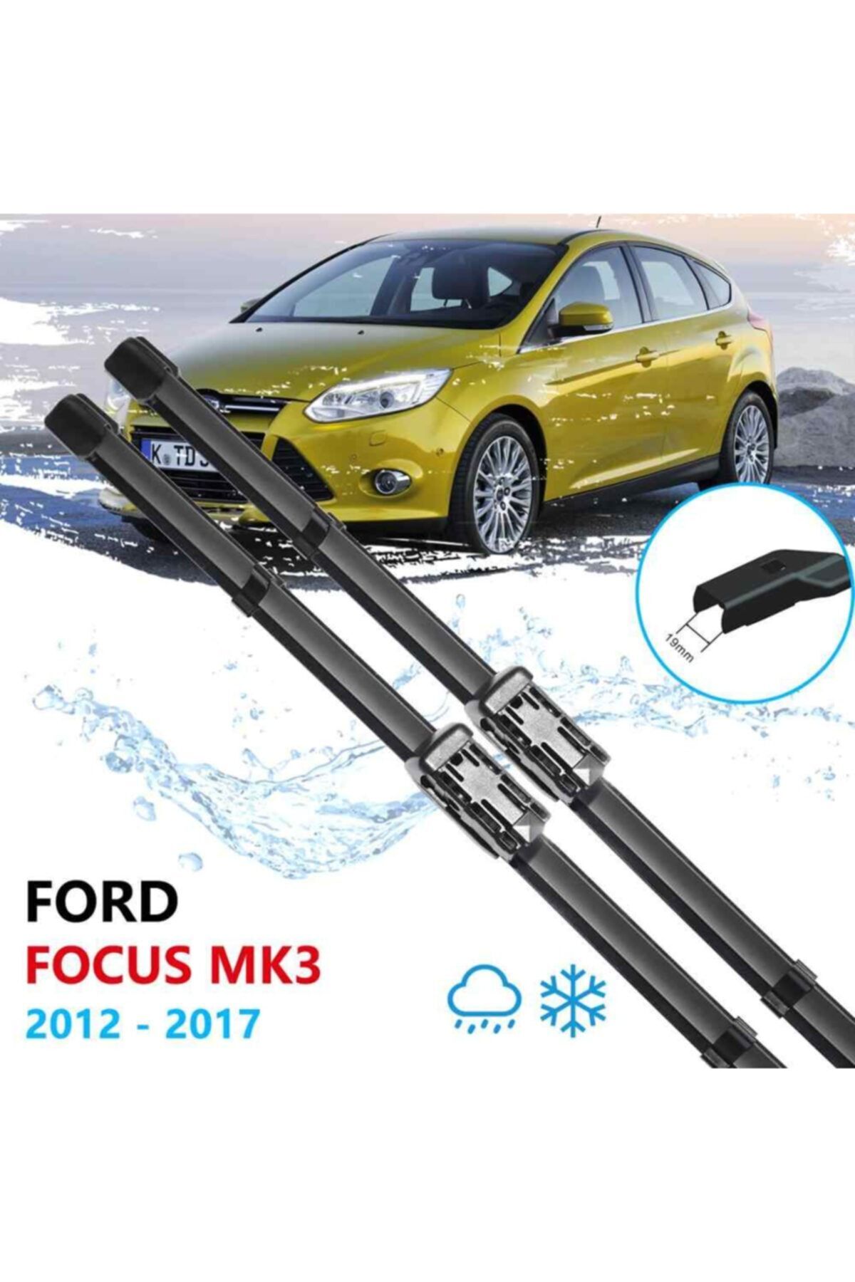 Ford Focus 3 Ön Cam Silecek Süpürgesi Takımı 2012--2018