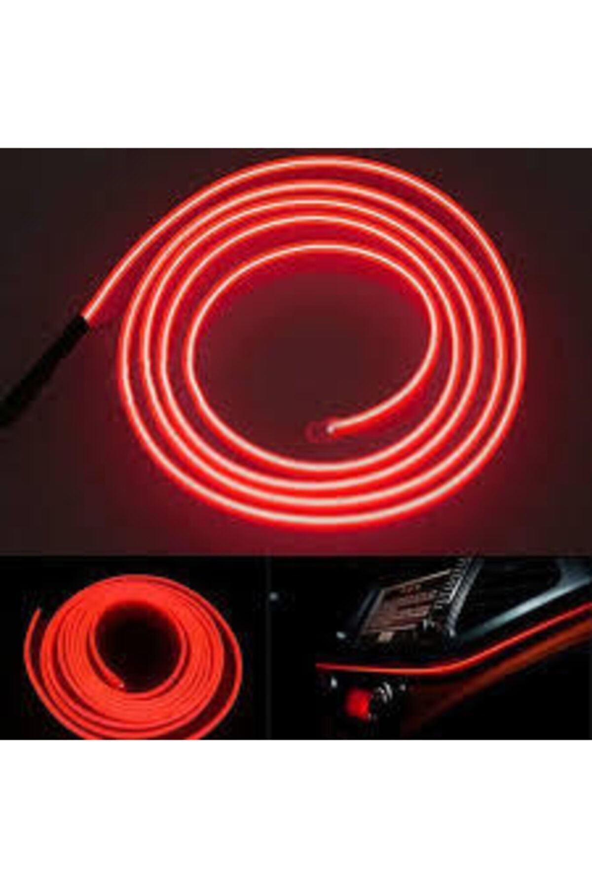Neon Araba Torpido Aydınlatma Led Ip 3 Metre Kırmızı