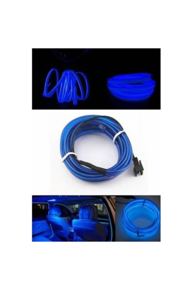 Araç Içi Torpido Ledi - Ip Neon Led - 5 Metre Mavi