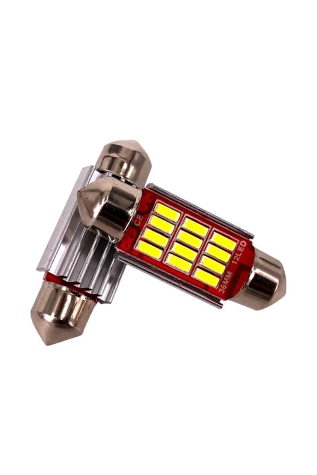2 Adet Sofit Led Ampül Siemens Tipi 12 Ledli Beyaz Sofit Tavan Ve Plaka Ampülü 39 Mm Canbus