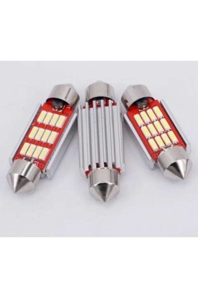 2 Adet Sofit Led Ampül Siemens Tipi 12 Ledli Beyaz Sofit Tavan Ve Plaka Ampülü 39 Mm Canbus