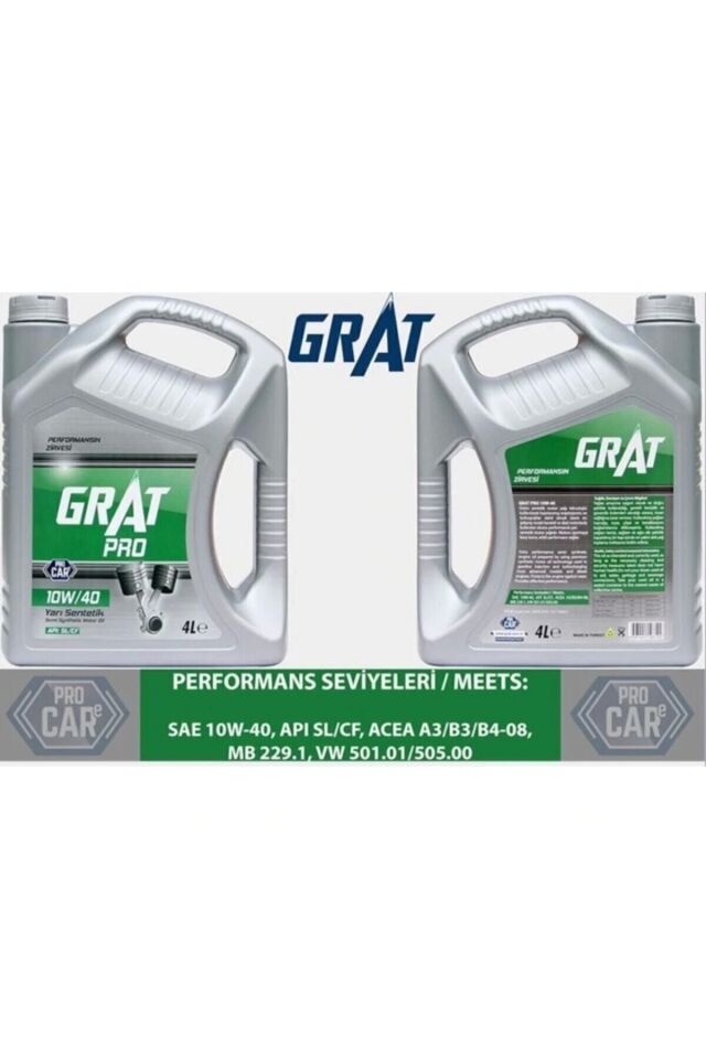 Pro 10w40 Yarı Sentetik Motor Yağı 4lt Apı Sl/cf (ÜRETİM YILI: 2022)