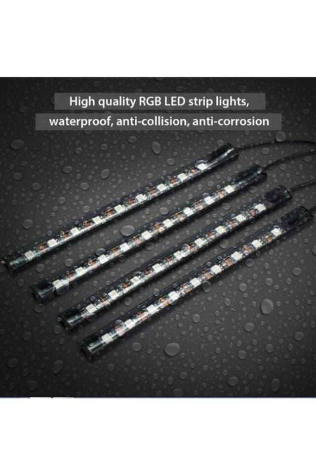 Tiger Marketing Ayak Altı Led 9 Ledli Sese Duyarlı Led Araç Içi Kumandalı Rgb Müziğe Duyarlı Led