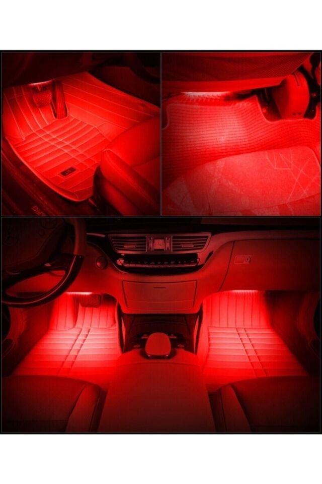 Tiger Marketing Ayak Altı Led 9 Ledli Sese Duyarlı Led Araç Içi Kumandalı Rgb Müziğe Duyarlı Led