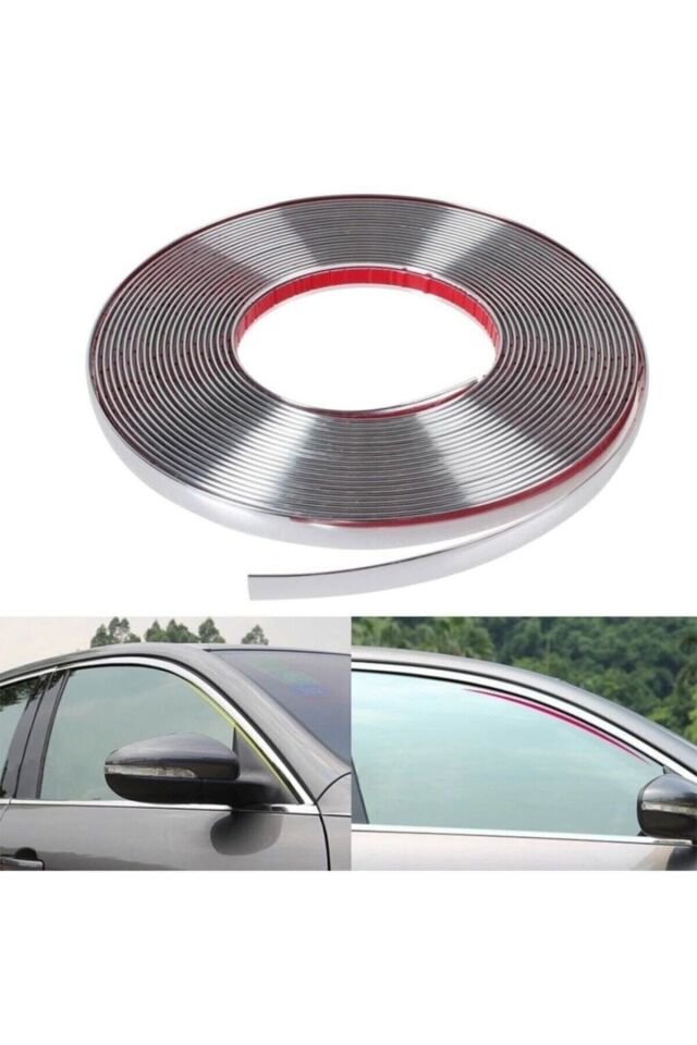 Araç Içi Dışı 3d Krom Dekoratif Nikelaj Şerit Çıta 9mm X 10 Metre Nkt Group