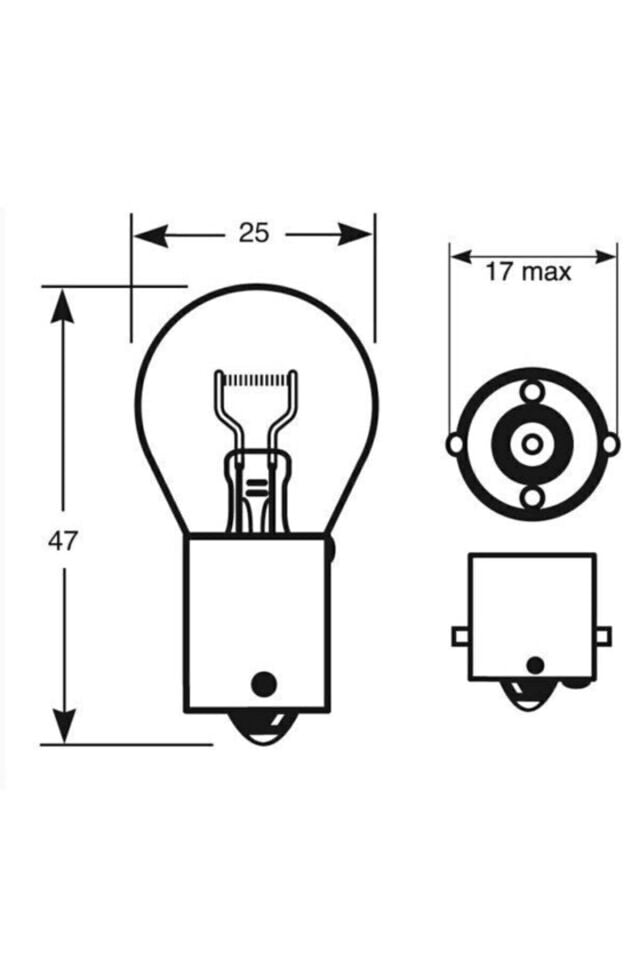 12v 93 P21w Stop Sinyal Ampulü (tek Duy) 10 Adet Orjinal 7506