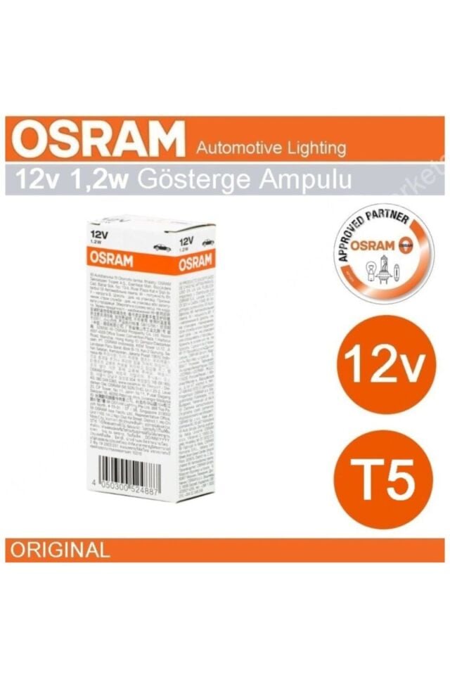 12v T5 1.2 Watt Ampul Gösterge Göğüs Ampulü 10 Adet